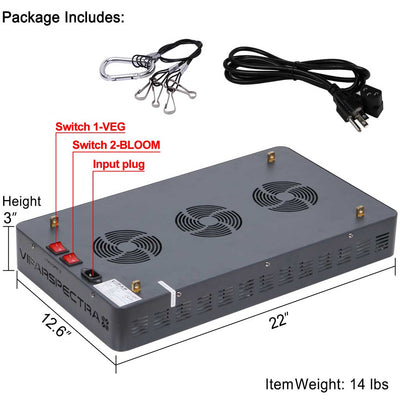 LED GROW LIGHT WITH VEGETATIVE AND FLOWING SWTCH