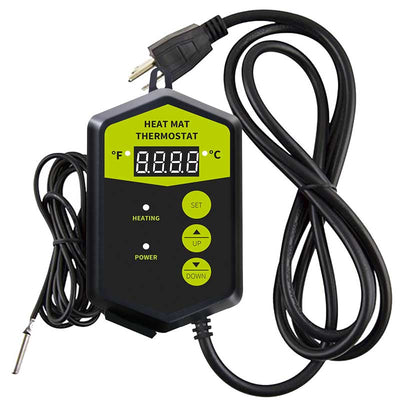 Digital heat mat thermostat to change temperature