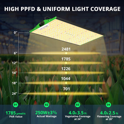 Viparspectra 2500W LED Grow Light PRO Series (P2500)