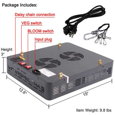 VIPARSPECTRA 600W LED GROW LIGHT (V600)