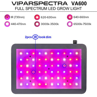 Viparspectra 600W Dimmable LED Grow Light (VA600)