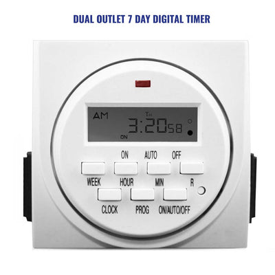 7-Day Dual Outlet Digital Timer