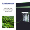 Indoor grow tent clear-view observation window lets you checkup on your plants without disturbing the grow environment.